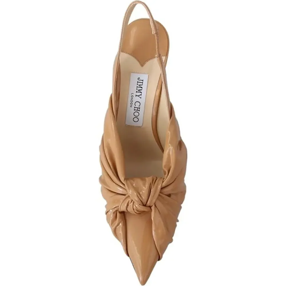 NWB Jimmy Choo Annabell 85 Leather Pumps Caramel Womens Size 40.5